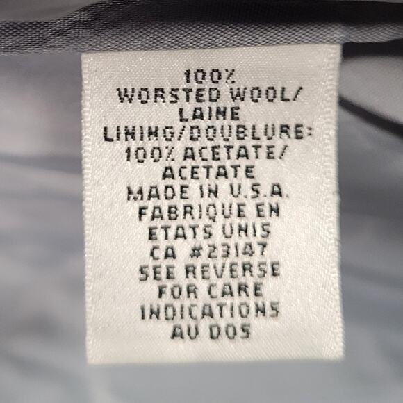 Vtg Talbots Blazer 10 Blue Worsted Wool USA NWT Lined 4-Button Career Jacket - Picture 7 of 10